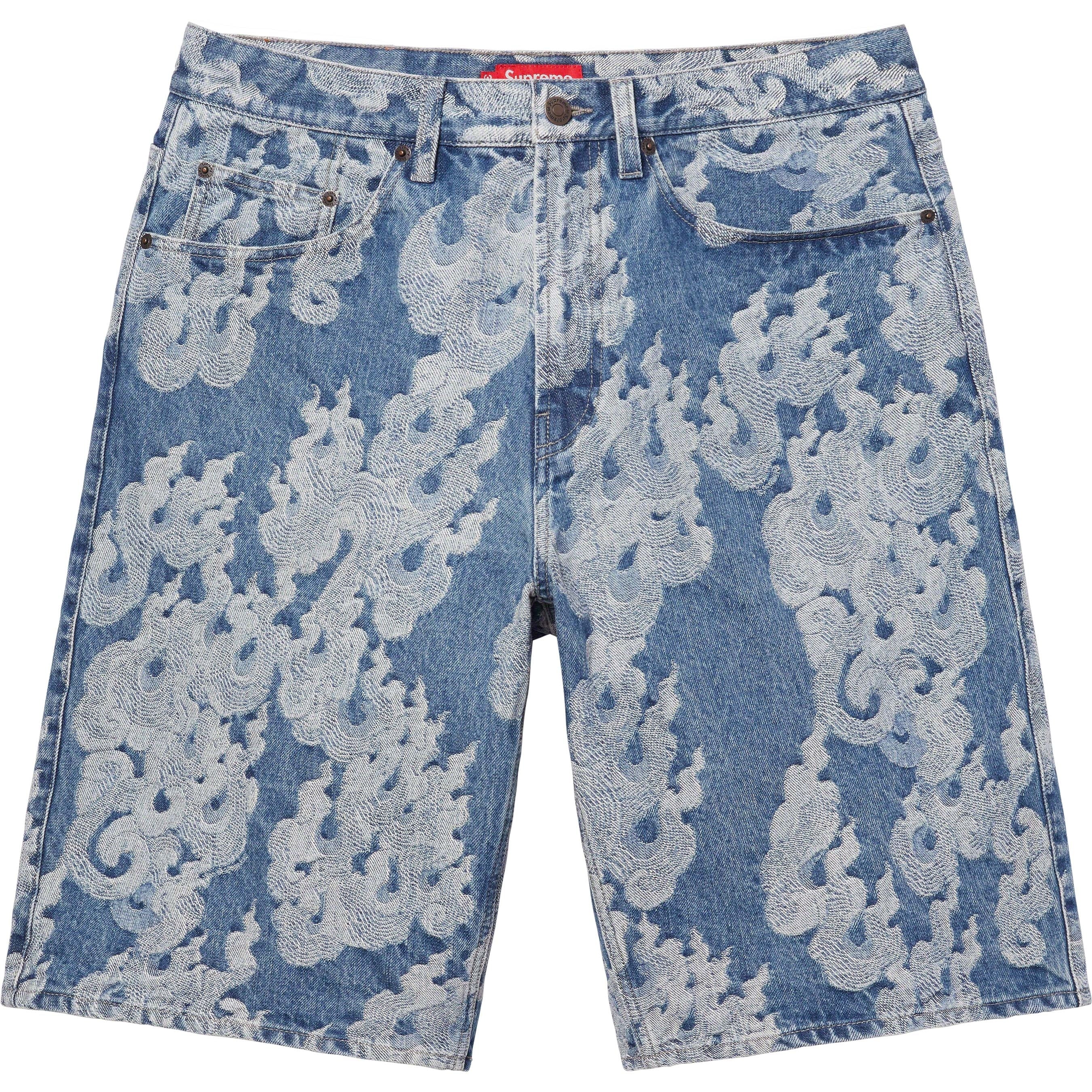 Flames Jacquard Baggy Denim Short view 7